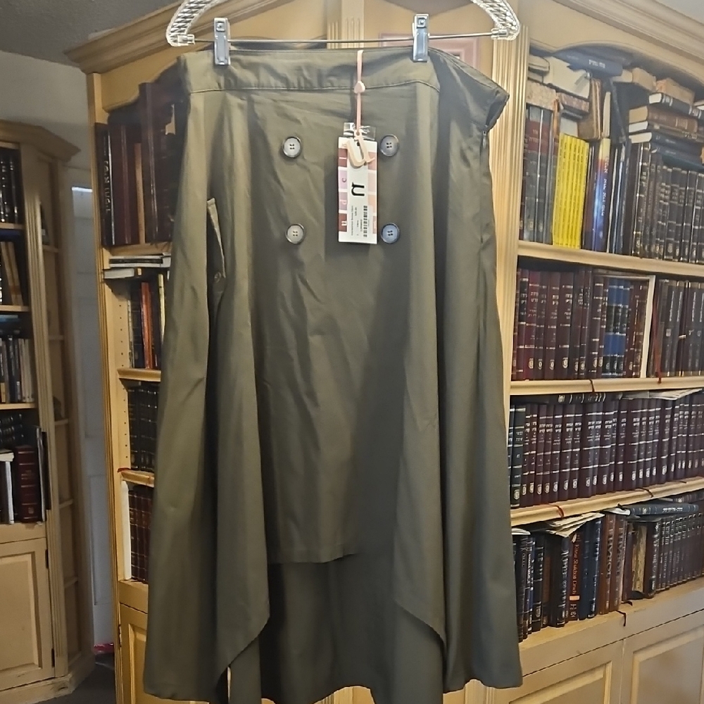 UDEL High Low Elegant Olive Green Skirt